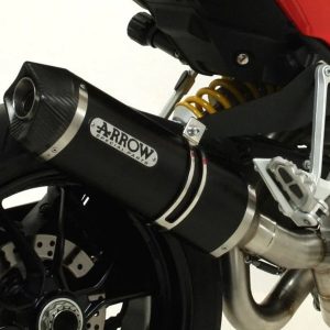71832AKN Arrow Indy Race Exhaust, Aluminum Dark for Ducati Multistrada 1200 /1260 2015-2020