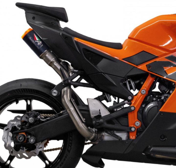 Austin 2026 KTM 990 RCR RS22 DUAL UNDERSEAT SLIP-ON TITANIUM EXHAUST SYSTEM AR100