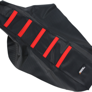 MOOSE RACING Ribbed Seat Cover - Black Cover/Red Ribs - Honda CR8096-331RT