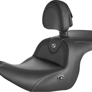 SADDLEMEN Roadsofa Carbon Fiber Heated Seat - Black - with Backrest - GL1800 '18-'23 H18-07-185BRHCT