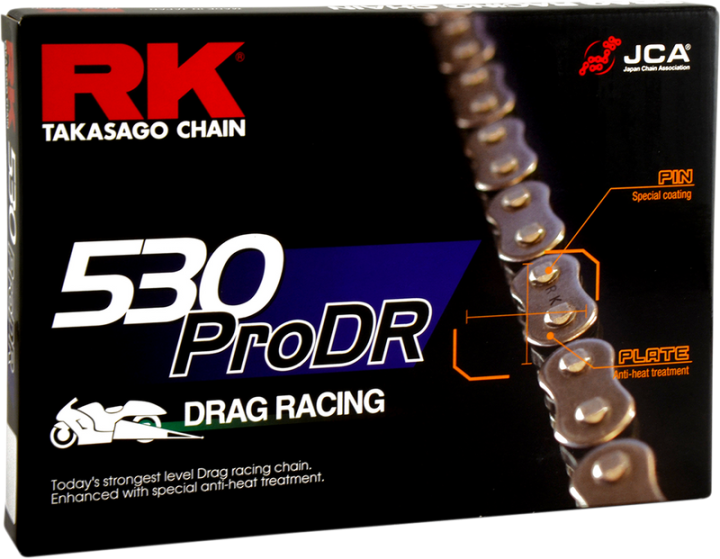RK 530 Pro DR - Drag Racing Chain - 180 Links 530PRODR-180