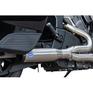 S&S CYCLE 2-into-1 Qualifier Exhaust System - 50-State - Brushed - Stainless Steel Indian 2020-2023 550-1083