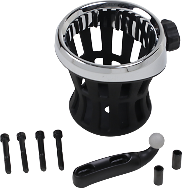 CIRO Drink Holder - Perch Mount - Chrome/Black 50411