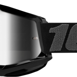 100% Strata 2 Goggles - Black - Silver Mirror 50028-00001