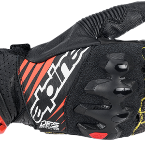 ALPINESTARS GP Tech v2 Gloves - Black/White/Fluo Red - Large 3556622-1231-L