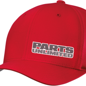 THROTTLE THREADS Parts Unlimited Curved Bill Hat - Red - Large/XL PSU29H51RDLXL