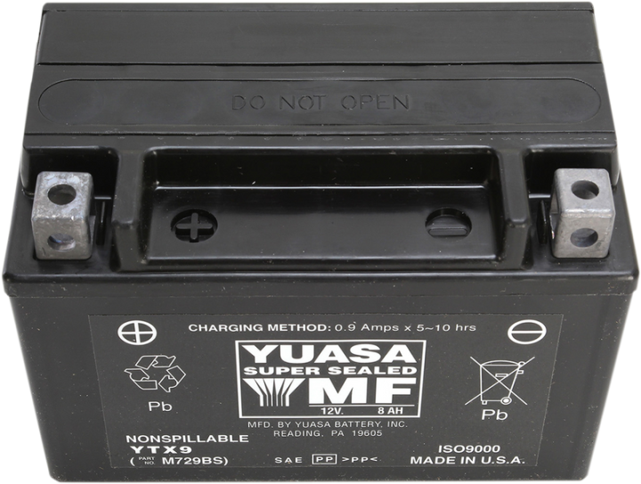 YUASA AGM Battery - YTX9 YUAM729BSTWN
