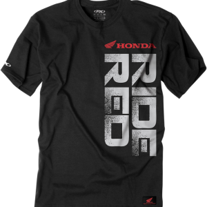 FACTORY EFFEX Honda Ride Red Vertical T-Shirt - Black - 2XL 16-88316