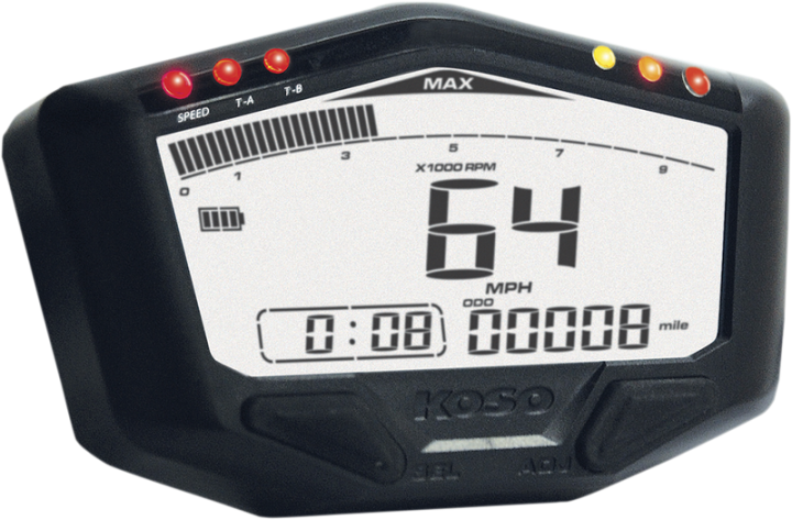 KOSO NORTH AMERICA DB-022 Off-Road Speedometer - 4.28" W x 2.6" H x 1.05" D BA022W00