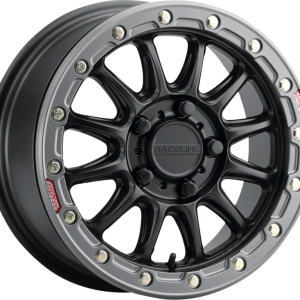 RACELINE WHEELS Wheel - Alpha - Front/Rear - Black/with Gun Metal Ring - 15x10 - 5/114.3 - 3+4 (+25 mm) A14BG-51012+25
