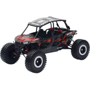 New Ray Toys Polaris RZR XP 4 Turbo EPS Rock Crawler - 1:18 Scale - Black/Red 57976B