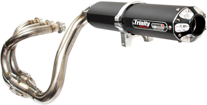 TRINITY RACING Stage 5 Exhaust System - Black TR-4155F-BK