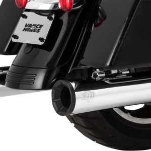 VANCE & HINES 4" Eliminator Mufflers - Chrome/Black 16708