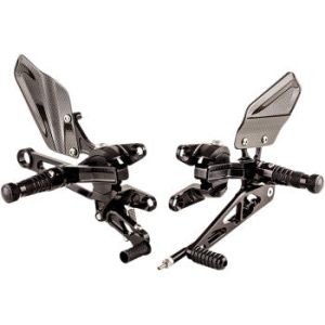 GILLES TOOLING Adjustable Rearset - Black - Aprilla Tuono V4 / RSV4 Factory 1100 VCR-A03-B