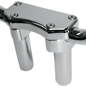 DRAG SPECIALTIES Risers - 4" - Buffalo - Top - Chrome 0602-0588