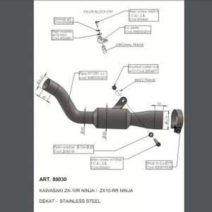 LEOVINCE Cat Eliminator Link Pipe Ninja ZX-10R /RR 2021-2025 80030