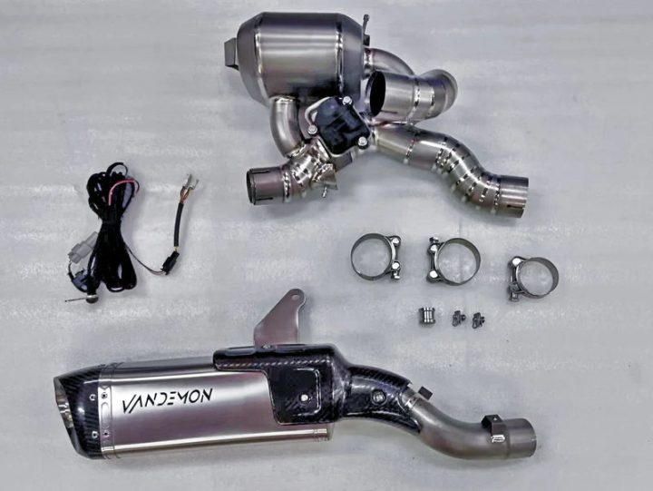 Vandemon Ducati Multistrada V4 Bimodal Stealth Titanium Slip-On Exhaust DUCV4MTSTIMUFWVA VA-117
