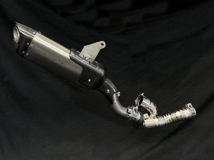 Vandemon Ducati Multistrada V4 Titanium Slip-On Muffler & Cat-Delete 2021-2025 DUCV4MTSTIMUFFC VA-33
