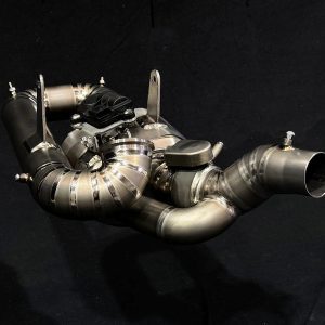 Vandemon Ducati V2 Panigale & Bayliss Edition Titanium Stealth Slip-On Bimodal Muffler DUCV2TIEXLINKWVB VA-43