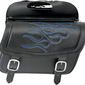 SADDLEMEN Flame Saddlebag - Blue - Medium 3501-0772