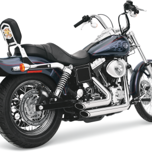 VANCE & HINES Shortshots Staggered Exhaust System - Chrome - Dyna 17214