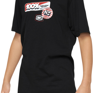 100% Youth Stamps T-Shirt - Black - Medium 34021-001-05