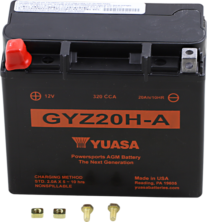 YUASA AGM Battery - GYZ20H-A YUAM720GHA