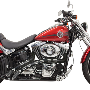 BASSANI XHAUST Sweeper Exhaust - Chrome/Black 1SD2FB