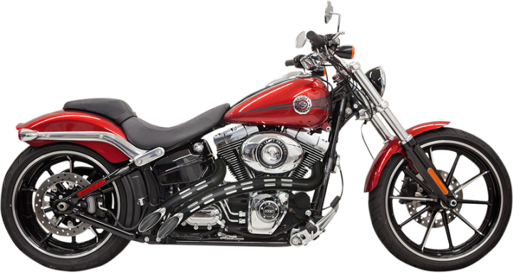 BASSANI XHAUST Sweeper Exhaust - Chrome/Black 1SD2FB