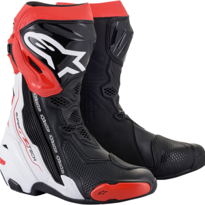 ALPINESTARS Supertech R Boots - Black/White/Red - US 9 / EU 43 2220021-123-43