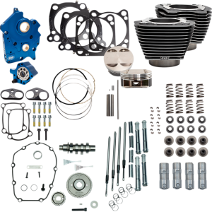 S&S CYCLE Power Pack - Gear Drive with Highlighted Fins - Black Granite - Water Cooled - M8 NOT RECOMMENDED F/TRIKES 310-1108A