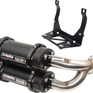 TRINITY RACING Stage 5 Dual Exhaust - Cerakote Black TR-4161D-C2
