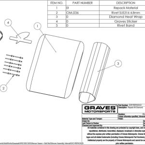 Graves Motorsports Exhaust Silencer Repack Kit - Diamond EXC-REPACK-D