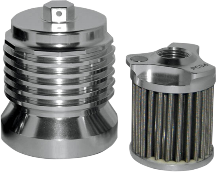 PC RACING Oil Filter - Polished PCS4C