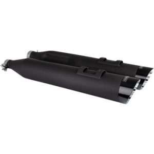 VANCE & HINES Razorback 450 Slip-On Mufflers - Black - M8 Bagger 47960 1801-1843