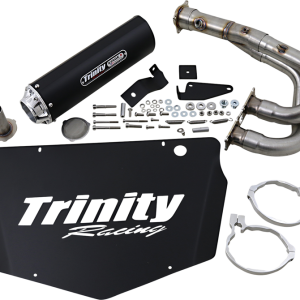 TRINITY RACING Single Stinger Exhaust - Black TR-4172F-BK