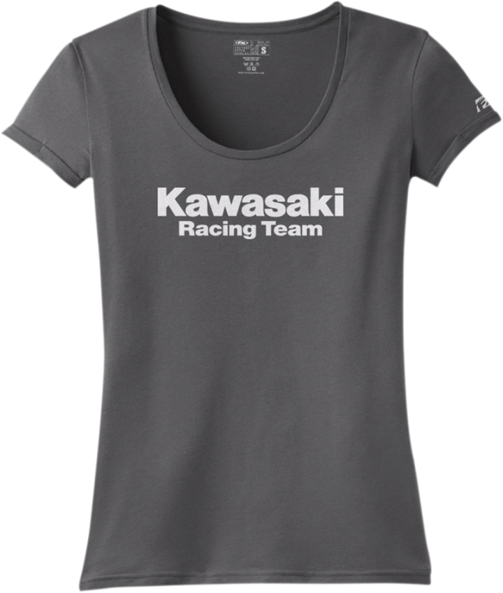 FACTORY EFFEX Women's Kawasaki Racing T-Shirt - Charcoal - Large 18-87154