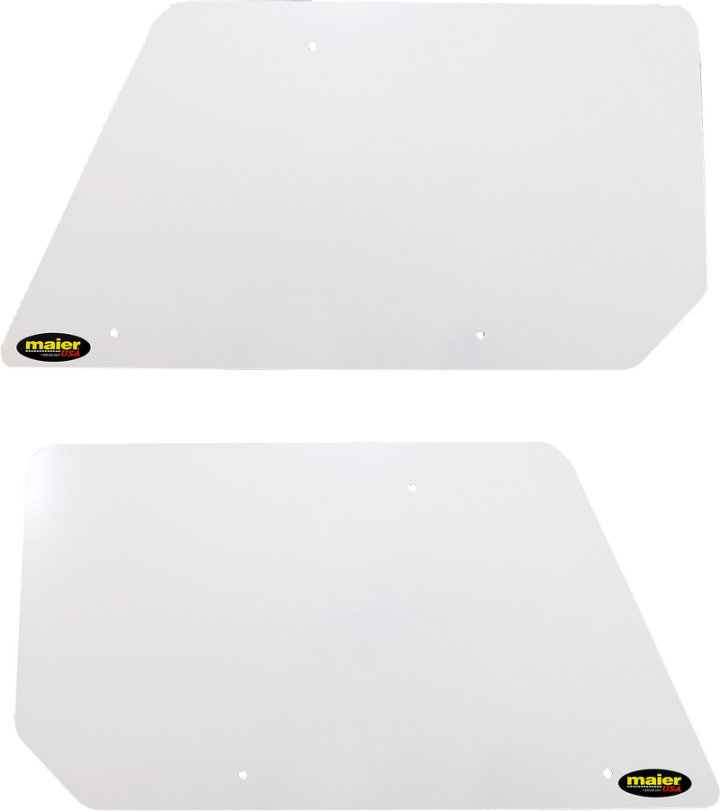 MAIER Rear Number Plates - White 190421