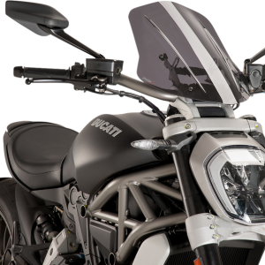 PUIG HI-TECH PARTS New Generation Windscreen - Smoke - Diavel 8922H
