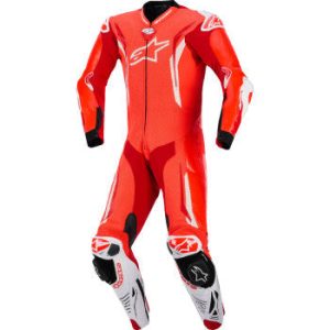 ALPINESTARS GP Tech v5 1-Piece Leather Suit - Red Fluo/Bright Red/White - US 40 / EU 50 3150226-3310-50