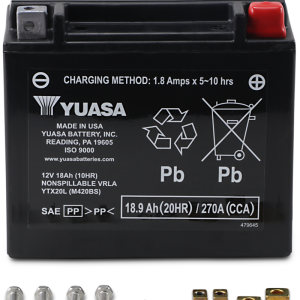 YUASA AGM Battery - YTX20L YUAM420BS