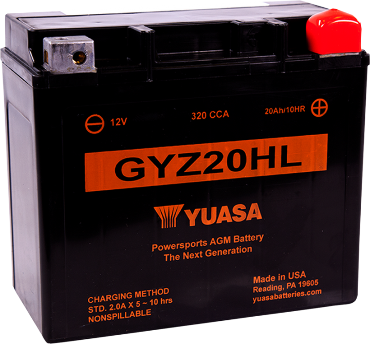 YUASA AGM Battery - GYZ20HL YUAM720GH
