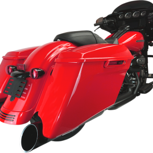 KHROME WERKS 4.5" Mufflers for Touring - Black with Edge 202885