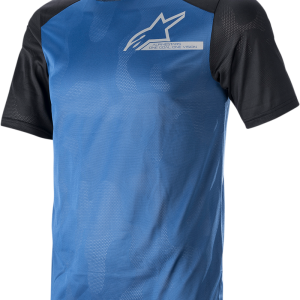 ALPINESTARS Alps 4.0 V2 Jersey - Short-Sleeve - Blue/Black/Silver - Medium 1765922-7318-MD