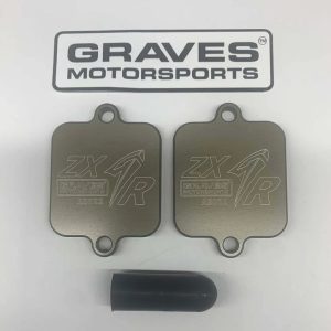 Graves motorsports smog block off plates ZX-4RR 2 / ZX6-R 2009-2026 / ZX10-R 2016-2026 / Z900 2017-2026 / H2 + H2R +SE 2015-2026 / Ninja 1000 2011-2014 AB022