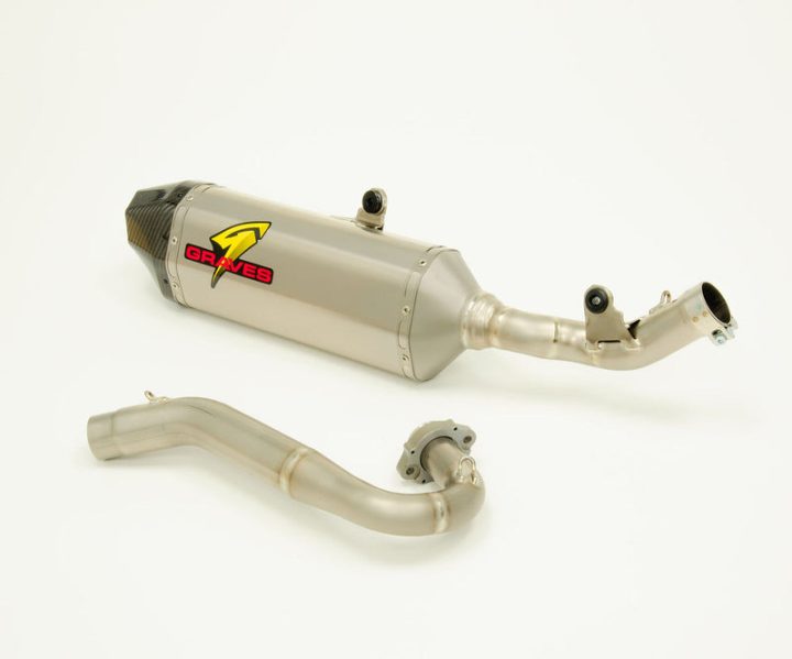Graves motorsports honda crf450rl/rl/x 2019-2025 full titanium exhaust EXH-19C4X-FTT