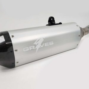 Graves MotorSports Honda CRF450RL / L / X 2019-2026 Aluminum - Silver Exhaust EXH-19C4X-SOA