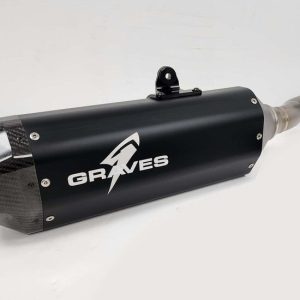 Graves MotorSports Honda CRF450RL / L / X 2019-2025 Aluminum - Black Exhaust EXH-19C4X-SOAK