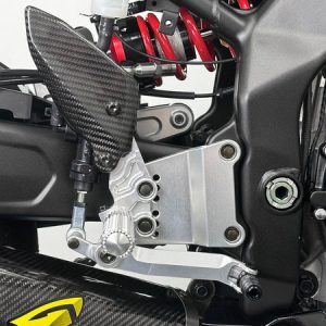 Graves Adjustable Rearsets - Silver ZX-4RR / ZX-4R 2023-2025 RSK-23ZX4-AAF