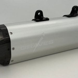 Graves 2024 -2025 KTM 350/450/500 EXC-F, XCF-W - Husqvarna - GasGas Dual Stage Quiet Core Stainless Exhaust - Silver EXK-24EXC-SOSA-Q